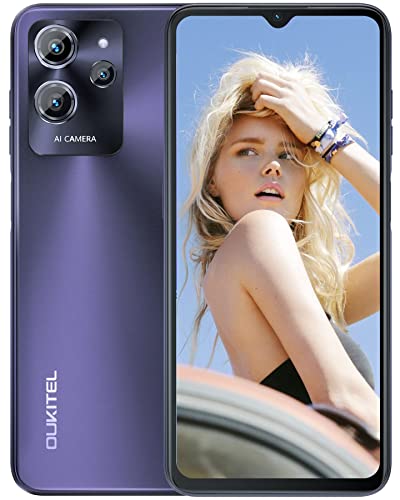 OUKITEL C32 Mobile Phones, 13GB+128GB(1TB Extension), 20MP+5MP Camera, 6.52" HD+ Display, 5150mAh Battery/10W Fast Charge, Android 12 Dual SIM 4G Smartphone, 3.5mm Jack, Face/Fingerprint Unlock, GPS