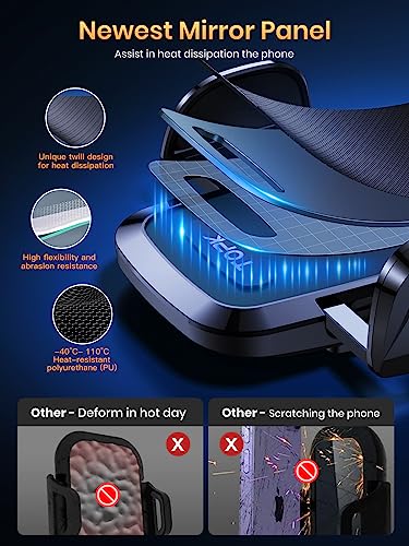 TOPK Car Phone Holder, Phone Holder for Cars Dashboard & Windscreen for Universal Cars 360° Rotatable Mobile Phone Holder for All Mobile Phones