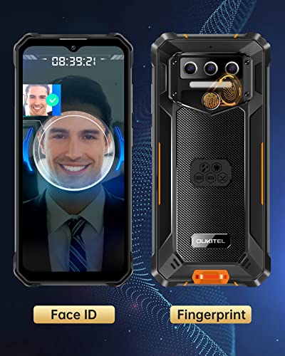 OUKITEL WP23 Android 13 rugged smartphone 10600mAh mobile phone 6,517 inch HD+ 4GB(7GB)+64GB 1TB extention rugged outdoor phone 13MP+5MP Camera,4G Dual SIM,IP68/NFC/OTG/GPS/Face ID