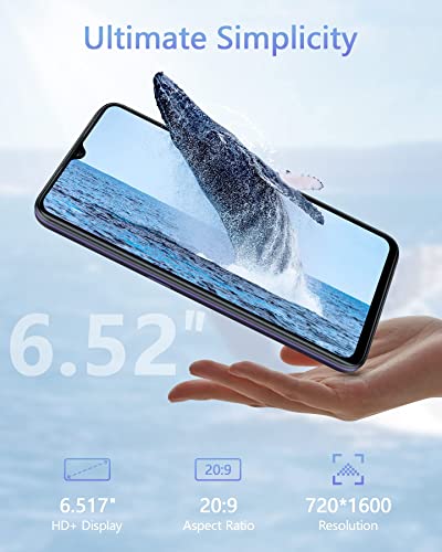 OUKITEL C32 Mobile Phones, 13GB+128GB(1TB Extension), 20MP+5MP Camera, 6.52" HD+ Display, 5150mAh Battery/10W Fast Charge, Android 12 Dual SIM 4G Smartphone, 3.5mm Jack, Face/Fingerprint Unlock, GPS