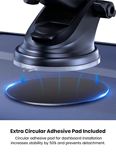 TOPK Car Phone Holder, Phone Holder for Cars Dashboard & Windscreen for Universal Cars 360° Rotatable Mobile Phone Holder for All Mobile Phones