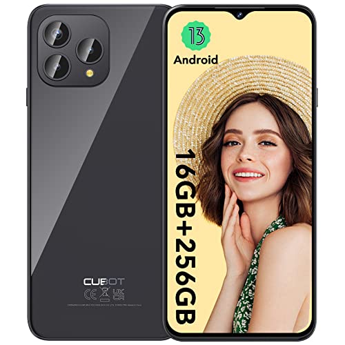 CUBOT P80 Mobile Phones, 16GB+256GB Smartphone Android 13, 48MP+24MP Camera, 6.58" FHD+ Display, 5200mAh/18W Fast Charge, Dual SIM 4G Telephone, MediaTek MT8788/Fingerprint Unlock/NFC/Headphones