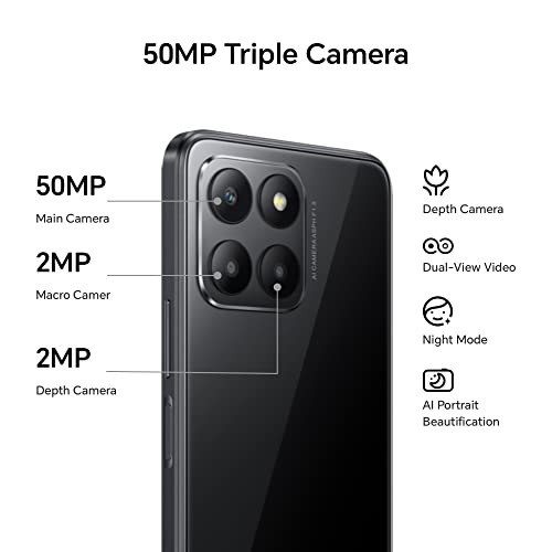 HONOR 70 Lite, Smartphone 5G, 4GB+128GB, 6,5” 90Hz FullView Display, 5000 mAh, Android 12, Dual SIM, Midnight Black