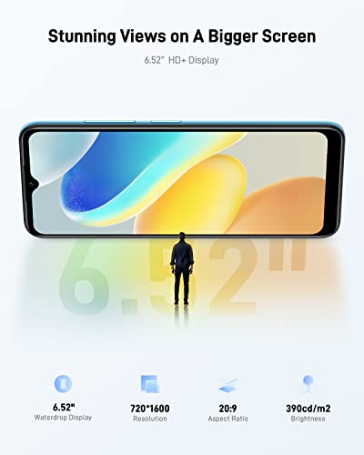 DOOGEE X98 Pro Mobile Phones SIM Free Unlocked, Android 12 Smartphone, 9GB+64GB/1TB Extension, Octa-Core, 6.52" HD+ Display, 4G Dual SIM Phones, 4200mAh, 12MP+8MP, GPS/OTG/Face ID, UK Version - Blue