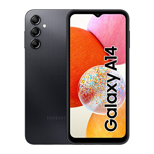 Samsung Galaxy A14 Mobile Phone 6.6 Inch Infinity-V screen 64GB Sim Free Smartphone, Black, 3Y Extended Manufacturer Warranty