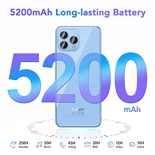CUBOT P80 Mobile Phones, 16GB+256GB Smartphone Android 13, 48MP+24MP Camera, 6.58" FHD+ Display, 5200mAh/18W Fast Charge, Dual SIM 4G Telephone, MediaTek MT8788/Fingerprint Unlock/NFC/Headphones