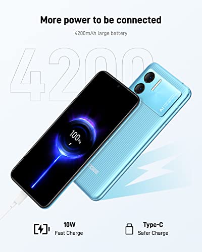 DOOGEE X98 Pro Mobile Phones SIM Free Unlocked, Android 12 Smartphone, 9GB+64GB/1TB Extension, Octa-Core, 6.52" HD+ Display, 4G Dual SIM Phones, 4200mAh, 12MP+8MP, GPS/OTG/Face ID, UK Version - Blue