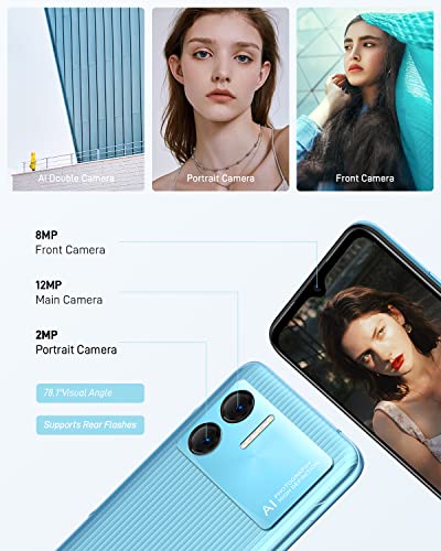 DOOGEE X98 Pro Mobile Phones SIM Free Unlocked, Android 12 Smartphone, 9GB+64GB/1TB Extension, Octa-Core, 6.52" HD+ Display, 4G Dual SIM Phones, 4200mAh, 12MP+8MP, GPS/OTG/Face ID, UK Version - Blue