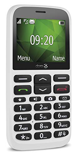 Doro 1370 Unlocked 2G Easy-to-Use Mobile Phone for Seniors with Wide Colour Display, 3 MP Camera and SOS Button (White) [UK and Irish Version]