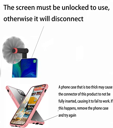 Wuedozue Google Pixel 3 Fan, 180 Rotating Portable USB-C Cool Cooler Mobile Phone Fan Compatible with Pixel 3/3XL/2/2XL/HTC/Huawei/LeEco/Sumsung/Essential PH-1 and More