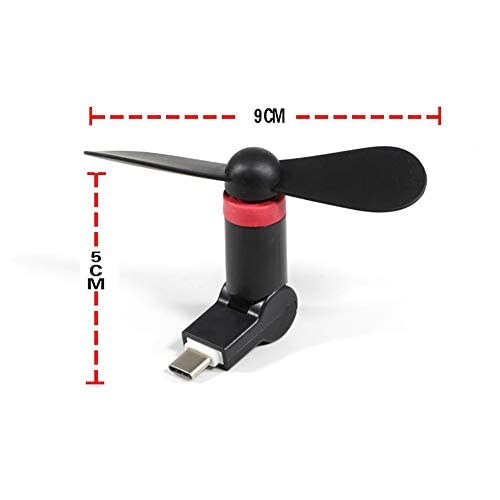 Wuedozue Google Pixel 3 Fan, 180 Rotating Portable USB-C Cool Cooler Mobile Phone Fan Compatible with Pixel 3/3XL/2/2XL/HTC/Huawei/LeEco/Sumsung/Essential PH-1 and More