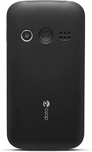 Doro 1380 Unlocked 2G Dual SIM Mobile Phone for Seniors with 2.4" Display, Camera and Assistance Button (Black) [UK and Irish Version] (Black)