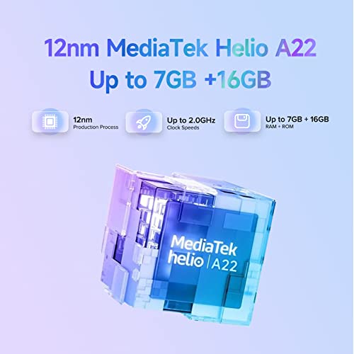 Mobile Phones Android 12, Ulefone Note 14 4G Phone Smartphone SIM Free Unlocked, 6.52” HD+ 4500mAh Triple Card Slots 16GB ROM 128GB Extension 3GB RAM 8MP Camera Dual SIM Face ID OTG, UK Version-Purple