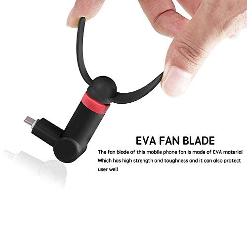 Wuedozue Google Pixel 3 Fan, 180 Rotating Portable USB-C Cool Cooler Mobile Phone Fan Compatible with Pixel 3/3XL/2/2XL/HTC/Huawei/LeEco/Sumsung/Essential PH-1 and More