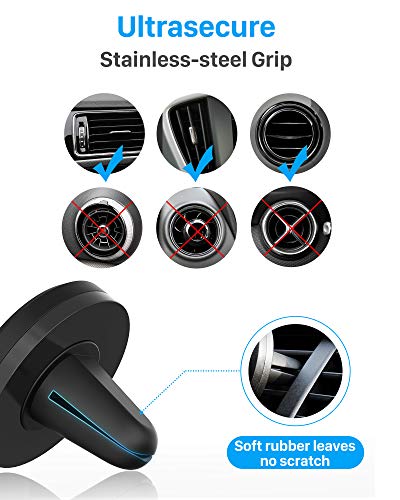YOSH Car Phone Mount Holder Magnetic Air Vent in Car Mobile Phone Cradle Magnet for iPhone 11 Pro Max XR XS Max X 8 7 6s Plus Samsung S20 S10+ A70 S10 Huawei P30 P20 Pro Xperia Xiaomi Oneplus etc.