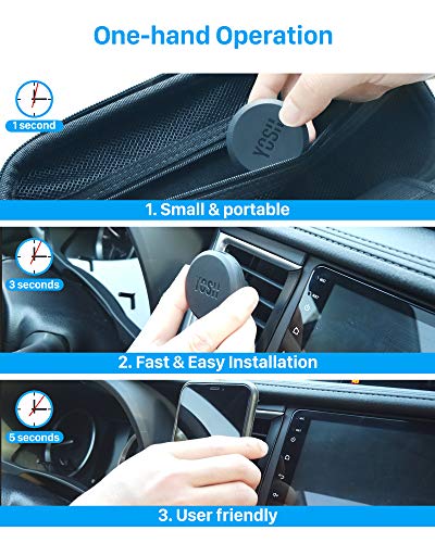YOSH Car Phone Mount Holder Magnetic Air Vent in Car Mobile Phone Cradle Magnet for iPhone 11 Pro Max XR XS Max X 8 7 6s Plus Samsung S20 S10+ A70 S10 Huawei P30 P20 Pro Xperia Xiaomi Oneplus etc.