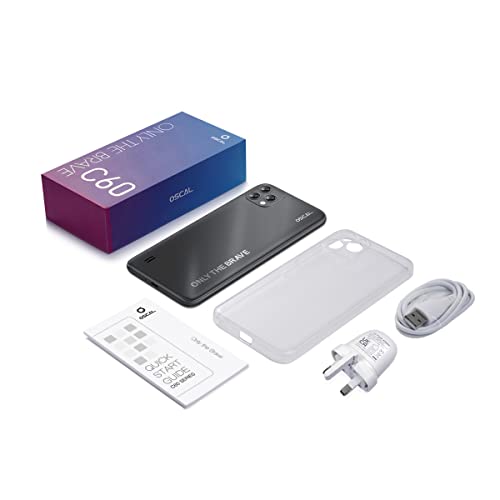 OSCAL Mobile Phones, C60 Android Smartphone, 4GB(up to 7GB) RAM+32GB/TF 1TB, 13MP+5MP Cameras, 4780mAh, 4G Sim Free Unlocked, 6.528 inch HD+ IPS Screen, Dual Nano Sim, Face Unlock - Blue