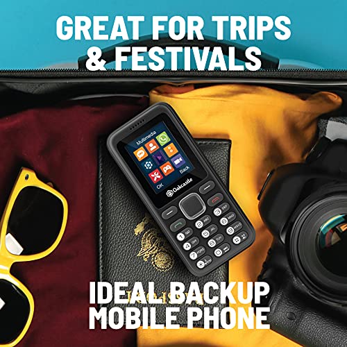 F100 Unlocked Basic Mobile Phone PAYG | SIM Free, Bluetooth Enabled, Rechargeable 7-day Battery | Dual SIM & Micro SD Card Slot | Media and Games | Lightweight and Durable Pay As You Go | Oakcastle