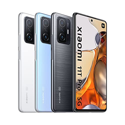 Xiaomi 11T Pro 5G - Smartphone 8+256GB, 6,67” 120Hz AMOLED flat DotDisplay, Snapdragon 888, 108MP pro-grade camera, 5000mAh, Meteorite Gray (UK Version + 2 Years Warranty)