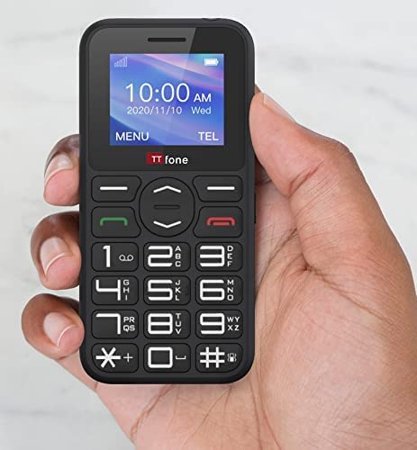 TTfone TT190 Big Button Basic Senior Unlocked Emergency Mobile Phone - Simple Cheapest Phone (with USB Cable)