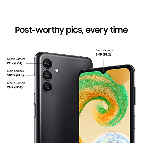 Samsung Galaxy A04s 6.5-inch Android Smartphone, Awesome Black 3 Year Warranty (UK Version)