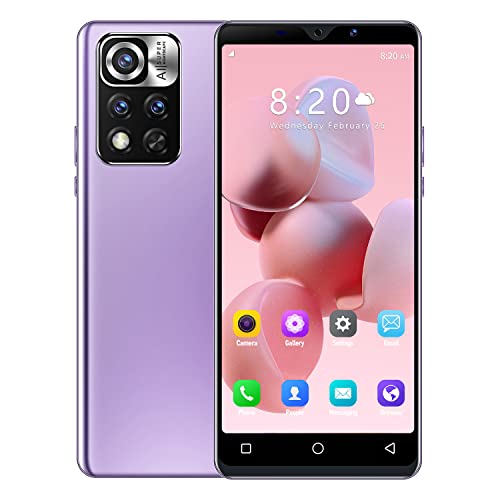 Basic and Beautiful Android Phone, SIM Free Mobile Phones Unlocked, 5.0 inches IPS Display, Dual Cameras Dual SIM 3G Smartphone (Note11T-Purple)