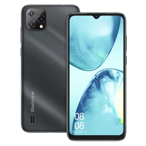 Blackview Mobile Phone, A55 Smartphone SIM Free Android Phones Unlocked, 6.528 inches HD+ Waterdrop Screen, 4G Dual SIM Android 11 Phone, 3GB RAM/SD 128GB, 4780mAh Battery, 8+5MP Camera, Face ID-Black
