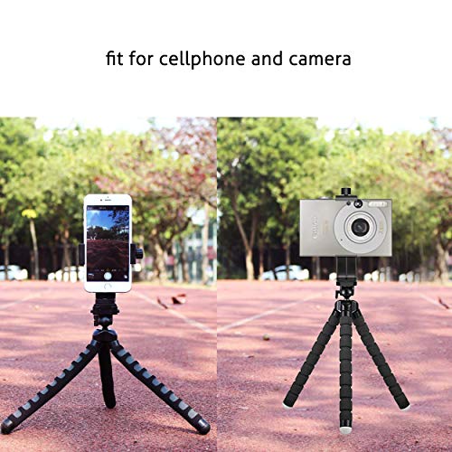 Ailun Tripod Phone Mount Holder Head Standard Screw Adapter Rotatable Digital Camera Bracket Selfie Lens Monopod Adjustable Ring Light for Camcorder, Compatible with Most Cellphones