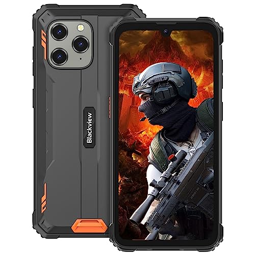 Blackview BV5300 Rugged Smartphone, 6580mAh Outdoor Phone, 7GB+32GB/1TB Rugged Android Phone, 3 Cards Slot, 13MP Waterproof Camera, 6.1" In-cell 720 * 1560, IP68&IP69K Rugged Cell Phone