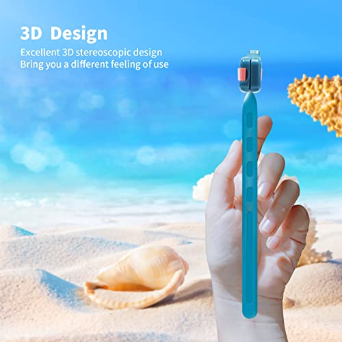 Universal Waterproof Phone Pouch with Lanyard Cell Phone IP8X Diving Outdoor Beach Floating Underwater Up to 7.0" Dry Bag 3D Seamless HD TPU Dustproof Touch Phone Case for iPhone Android Blue