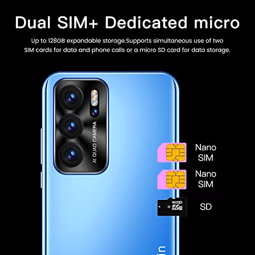 QrZrQ Cheap Mobile Phones, 4.5" Cute Android Smartphone, Dual SIM Dual Camera, Support WIFI,GPS,Bluetooth, Basic Cellphone (A18-Blue)