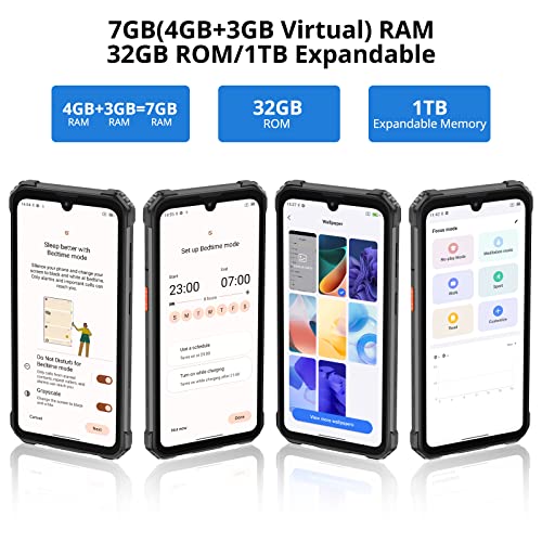 Blackview BV5300 Rugged Smartphone, 6580mAh Outdoor Phone, 7GB+32GB/1TB Rugged Android Phone, 3 Cards Slot, 13MP Waterproof Camera, 6.1" In-cell 720 * 1560, IP68&IP69K Rugged Cell Phone