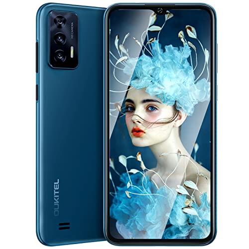 OUKITEL C31 Mobile Phone, Android 12 SIM Free Smartphone Unlocked, 6.517 Inches, 4G Dual SIM Phone, 3GB RAM 16GB ROM,SD 256GB, 5150mAh Battery, 13MP+5MP Camera, Fingerprint+Face ID, Blue