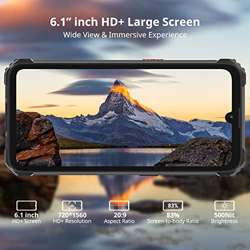 Blackview BV5300 Rugged Smartphone, 6580mAh Outdoor Phone, 7GB+32GB/1TB Rugged Android Phone, 3 Cards Slot, 13MP Waterproof Camera, 6.1" In-cell 720 * 1560, IP68&IP69K Rugged Cell Phone