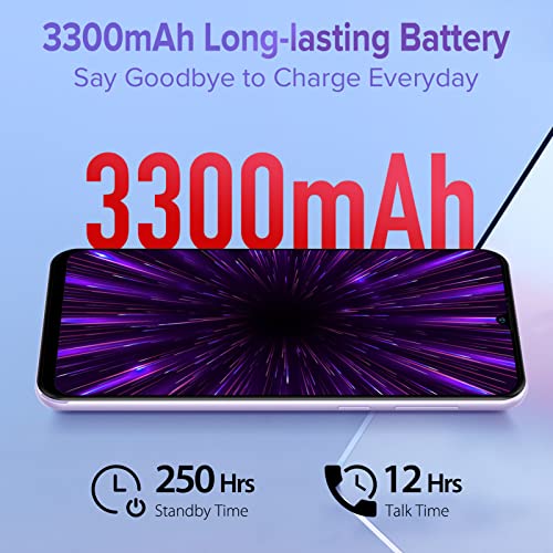 Ulefone Mobile Phones, 2023 Note 6 Smartphone Unlocked, 32GB ROM 1GB RAM, 128GB Extension, 6.1 inch HD+ Screen, Android 11 Phone, Dual SIM Free, 3-Card Slots Design, Face ID, UK Version, Purple