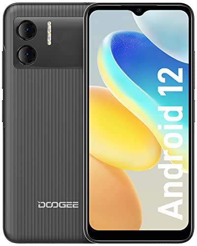 DOOGEE X98 Pro Mobile Phone, Android 12 Smartphone SIM Free Phones Unlocked, Max 9GB RAM, 64GB/1TB Extension ROM, Octa-Core, 6.52" HD+ Display, 4200mAh, 12MP+8MP, 4G Dual SIM, OTG/Face ID - Black