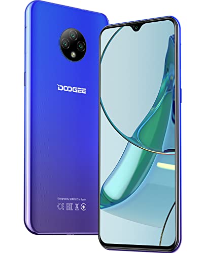DOOGEE X95 Smartphone, Android 10 SIM Free Phones with 6.52 inch Waterdrop Display, 4350mAh Battery,13MP+5MP Camera, 3GB+16GB/256GB Extension, 4G Dual SIM Mobile Phone, Face ID, UK Version - Blue