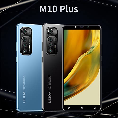 LngLst Cheap Mobile Phones, Android OS, 5.0 inch Dual SIM Dual Camera, 4GB ROM (Expandable up to 128GB) Basic Smartphone (M10PLUS-Blue)