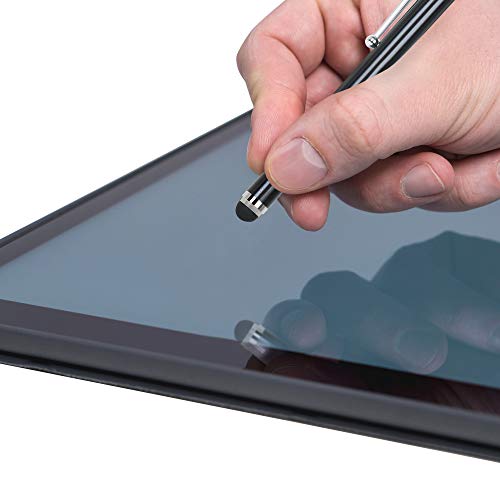 2PC Black Smart Phone Pen Stylus, Silicone Tip Pens for Touch Screen Devices, Compatible with Tablets, Mobile Phones, Laptops, iPad, iPhone, Samsung Galaxy Note/Tablet, Android - By TRIXES
