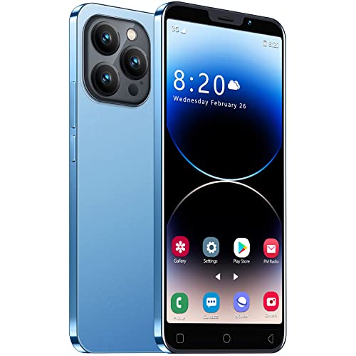 JtQtJ 2023 New Smartphones, Cheap Mobile Phones with 5.0" HD Display, Dual SIM, Dual Cameras, 8GB ROM, Wifi,GPS,Bluetooth Cell Phones (i14Pro-Blue)