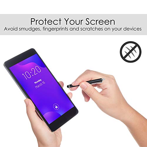 2PC Black Smart Phone Pen Stylus, Silicone Tip Pens for Touch Screen Devices, Compatible with Tablets, Mobile Phones, Laptops, iPad, iPhone, Samsung Galaxy Note/Tablet, Android - By TRIXES