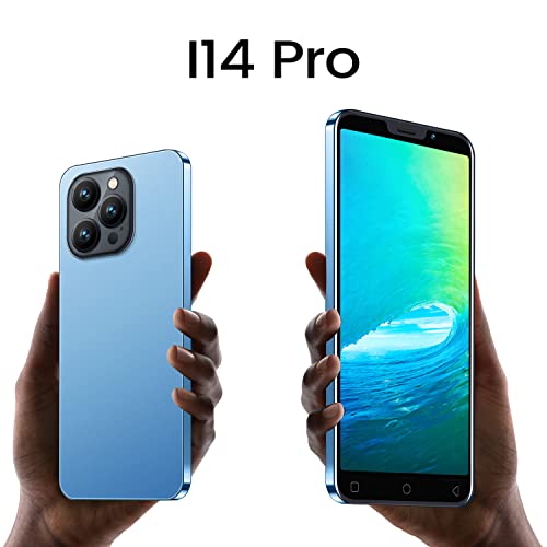 JtQtJ 2023 New Smartphones, Cheap Mobile Phones with 5.0" HD Display, Dual SIM, Dual Cameras, 8GB ROM, Wifi,GPS,Bluetooth Cell Phones (i14Pro-Blue)