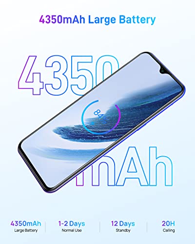 DOOGEE X95 Smartphone, Android 10 SIM Free Phones with 6.52 inch Waterdrop Display, 4350mAh Battery,13MP+5MP Camera, 3GB+16GB/256GB Extension, 4G Dual SIM Mobile Phone, Face ID, UK Version - Blue