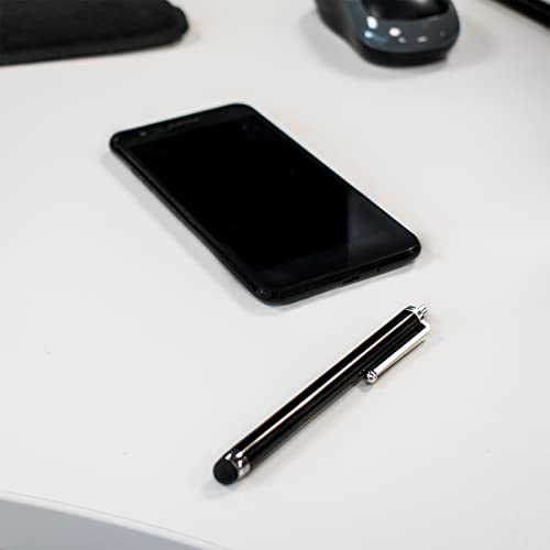 2PC Black Smart Phone Pen Stylus, Silicone Tip Pens for Touch Screen Devices, Compatible with Tablets, Mobile Phones, Laptops, iPad, iPhone, Samsung Galaxy Note/Tablet, Android - By TRIXES