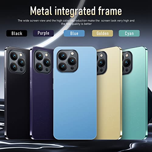 JtQtJ 2023 New Smartphones, Cheap Mobile Phones with 5.0" HD Display, Dual SIM, Dual Cameras, 8GB ROM, Wifi,GPS,Bluetooth Cell Phones (i14Pro-Blue)