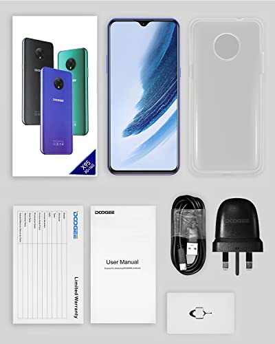 DOOGEE X95 Smartphone, Android 10 SIM Free Phones with 6.52 inch Waterdrop Display, 4350mAh Battery,13MP+5MP Camera, 3GB+16GB/256GB Extension, 4G Dual SIM Mobile Phone, Face ID, UK Version - Blue