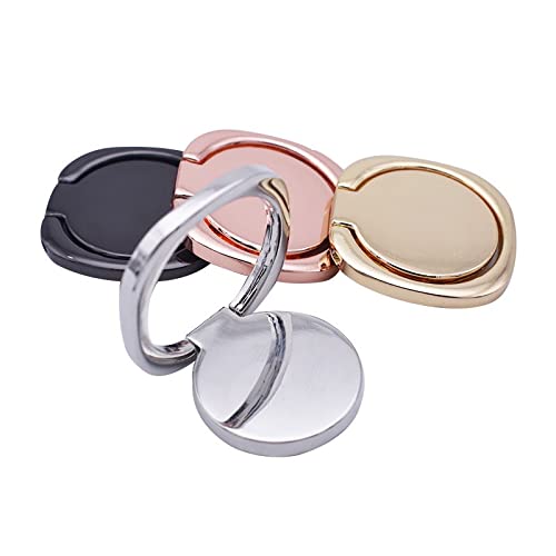 Phone Ring Holder, Finger Ring Stand Magnetic Mount Set, Universal 360 Adjustable Degree Rotation Phone Rings & Air Vent Cell Phone Holder for Car, for All iPhone & Android Smartphones Tablets (Black)