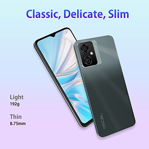OSCAL C70 Mobile Phones SIM Free Unlocked, 10GB+128GB/SD 2TB Smartphone, 6.5" HD+ 90Hz Screen, 4G Dual SIM Android 12 Smartphone, 50MP+8MP Camera, 2.4G&5Gwifi, 5180mAh Battery, Fingerprint Face ID