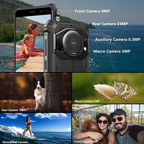 FOSSiBOT Rugged Smartphone F101 10600mAh Battery Rugged Cell Phone123dB Loudest Speaker Unlocked Phone 7+64GB 5.45" HD+ Rugged Smartphone Unlocked IP68 Waterproof Phone Android 12 24+8MP Camera OTG