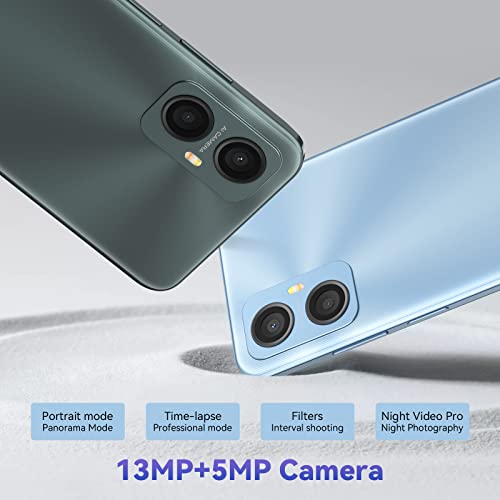 Blackview Mobile Phones Sim Free Unlocked, A52 Android 12 Phones, 3GB+32GB/TF1TB, Octa-Core, 13MP+5MP, 5180mAh, Dual SIM Smartphone, 6.517 inch HD+ IPS Screen, Face & Fingerprint Unlock-Polar Night